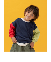 あったかレイヤード風トレーナー  10分丈