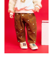 【リンク】tiny bear 刺繍パンツ 10分丈