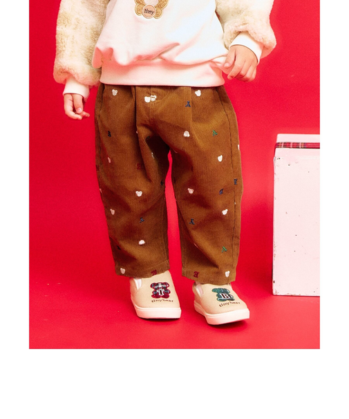 【リンク】tiny bear 刺繍パンツ 10分丈
