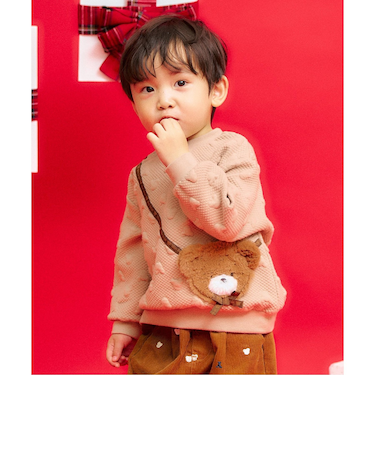 tiny bear ポシェット風トレーナー