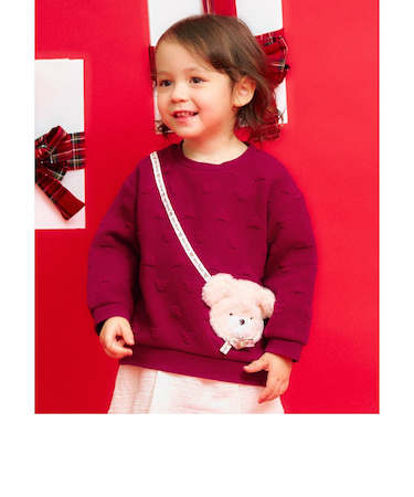 tiny bear ポシェット風トレーナー