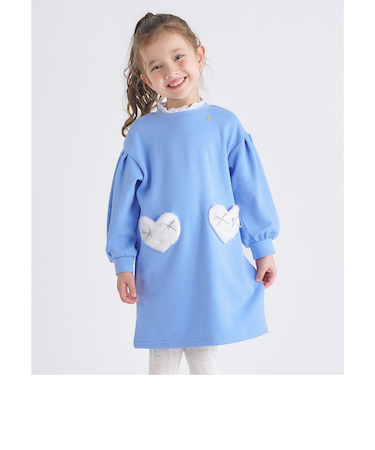 裏シャギーハートポケットワンピース