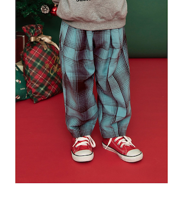 【リンク】チェックパンツ  10分丈