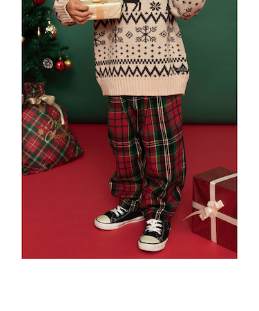 【リンク】チェックパンツ 10分丈