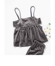 ベロアサイドオープンビスチェ