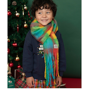 シャギーチェックマフラー