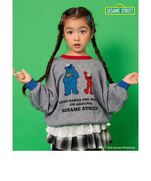 セサミストリート 2色2柄トレーナー