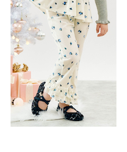 ベロアフリルレギンス  10分丈