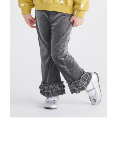 ベロアフリルレギンス  10分丈