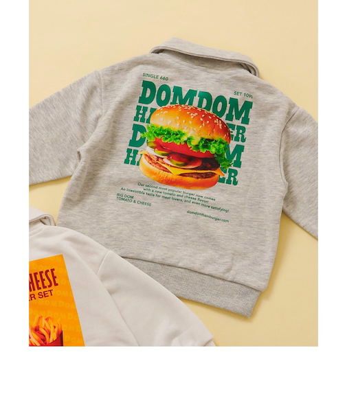 WEB限定 ドムドムハンバーガー ハーフジップトレーナー