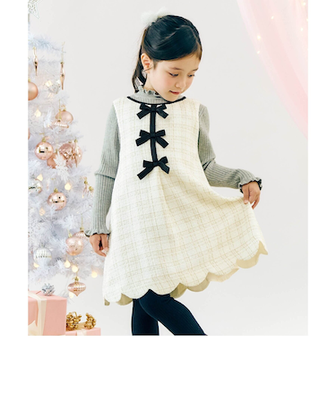 ツイードリボンジャンスカ_アプレレクールマシェリ