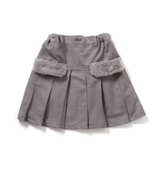 エコファーフラッププリーツスカート