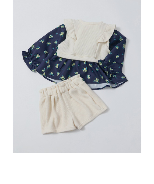 ベストドッキングトップス&ショートパンツセット ショート丈