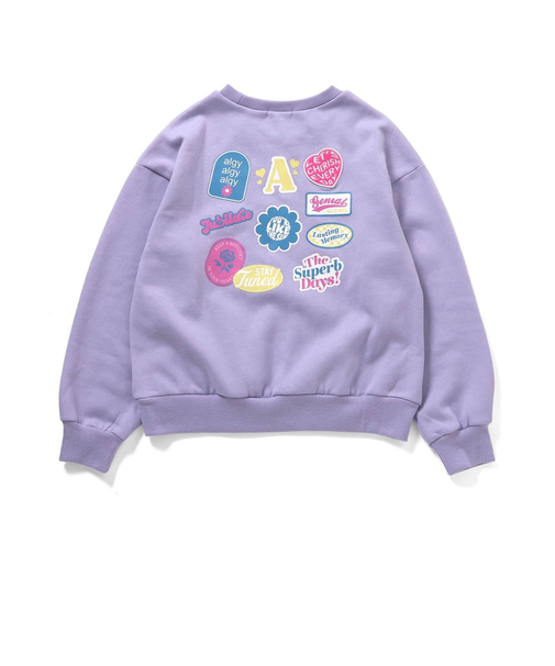 裏起毛バックワッペントレーナー