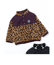 総柄フリーススナッププルオーバー(セットアップ可)