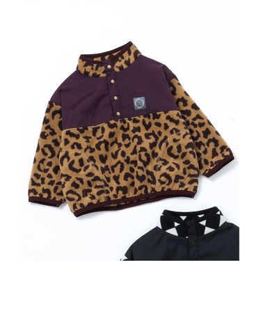 総柄フリーススナッププルオーバー(セットアップ可)