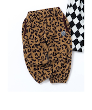 総柄フリースパンツ(セットアップ可) 10分丈