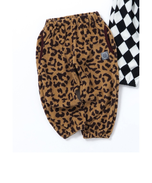 総柄フリースパンツ(セットアップ可) 10分丈