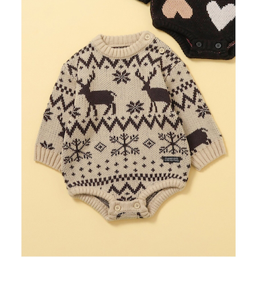 【リンク】総柄バリエーションニットボディオール