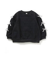 袖リボンキルトトレーナー