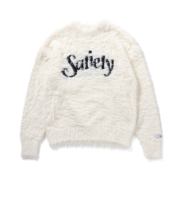 ロゴジャガードシャギーニット