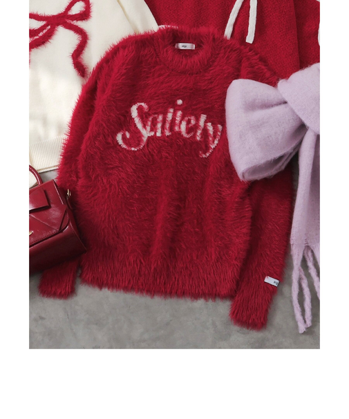 ロゴジャガードシャギーニット