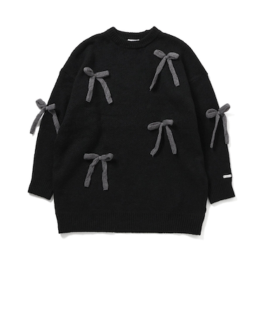 ニットりぼんミニワンピ