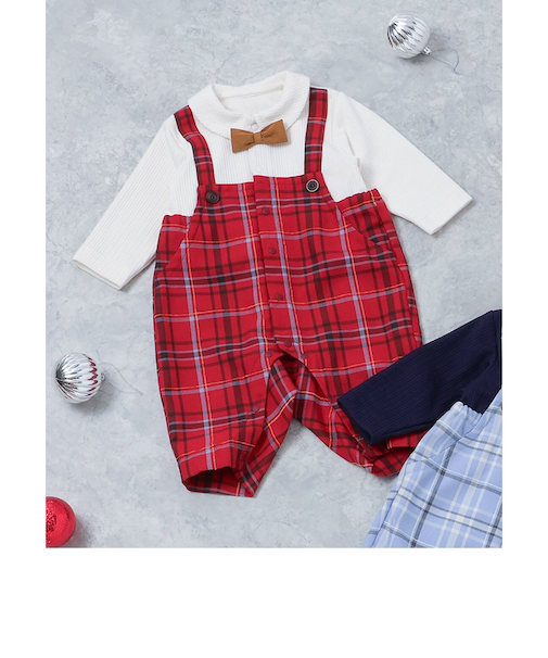 【リンク】チェックサロペットカバーオール