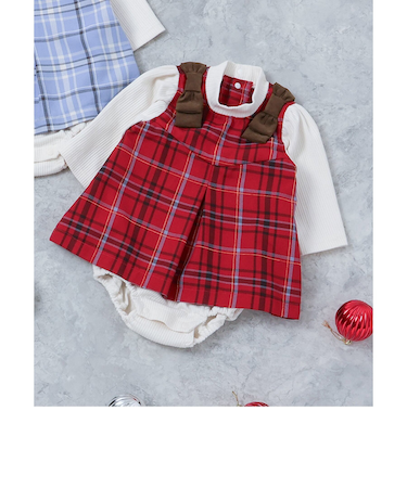 【リンク】肩リボンチェックカバーオール