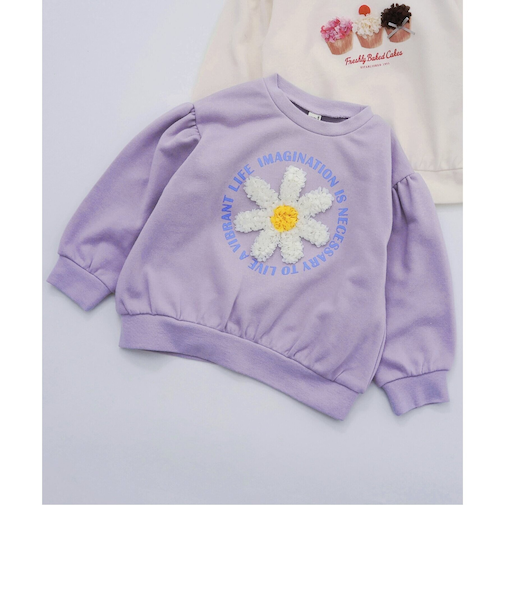 3柄GIRLS立体モチーフトレーナー