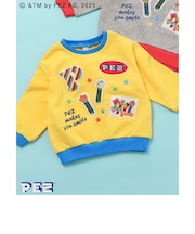 WEB限定 PEZ×tiny bear ワッペン&刺繍トレーナー