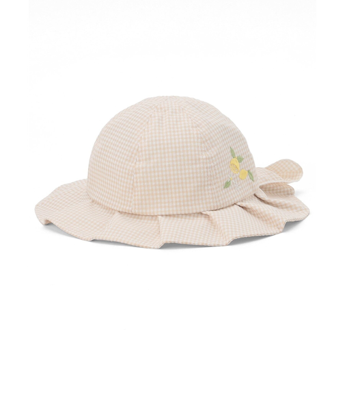 フルーツワンポイント刺しゅう日よけベビーハット