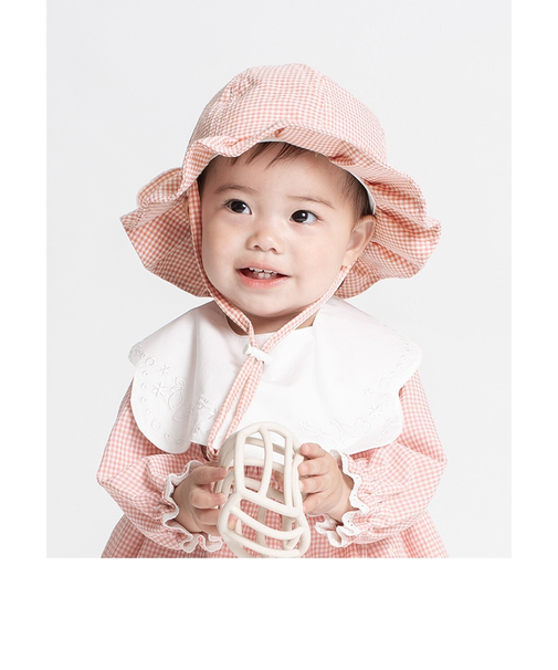 フルーツワンポイント刺しゅう日よけベビーハット