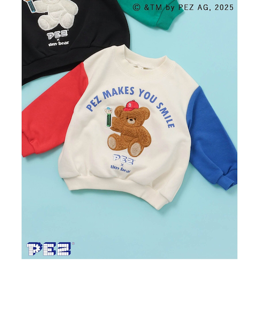 WEB限定 PEZ×tiny bear モチーフトレーナー