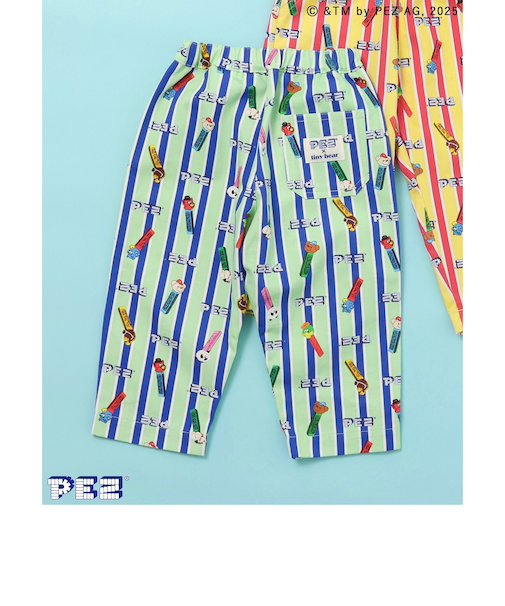 WEB限定 PEZ×tiny bear 総柄パンツ 10分丈
