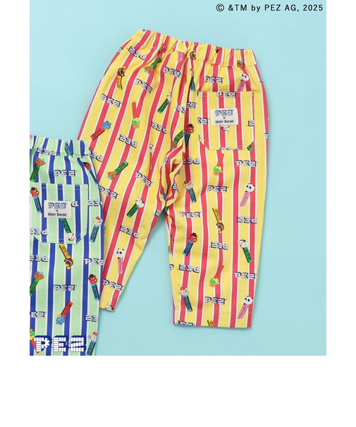 WEB限定 PEZ×tiny bear 総柄パンツ  10分丈