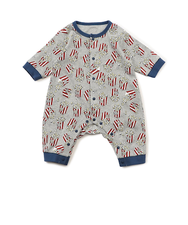 【リンク】ポップコーン柄カバーオール