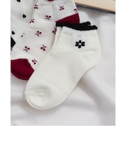 お花・ハート・さくらんぼ柄ショートソックス