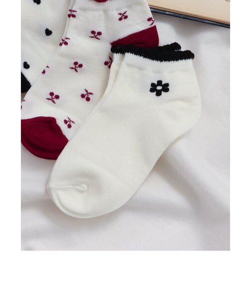 お花・ハート・さくらんぼ柄ショートソックス