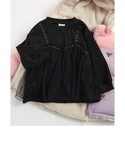 チュールビスチェ付きトレーナー