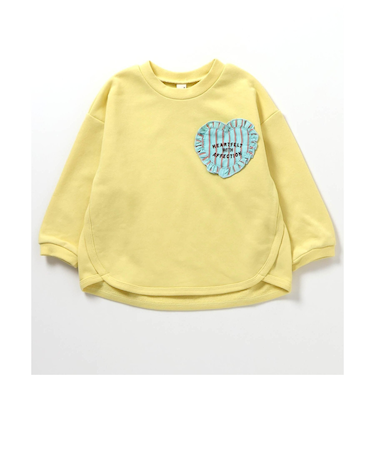 ハートフリルポケットゆったりトレーナー