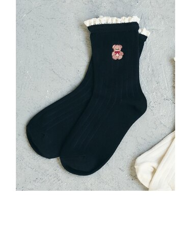 tiny bear レースフリルソックス