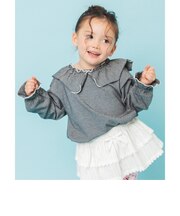 WEB限定 メローフリル衿Tシャツ