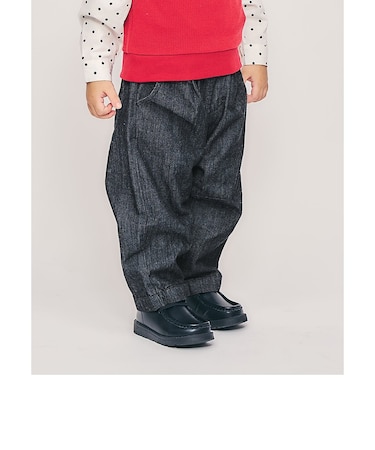 バレルレッグタックパンツ