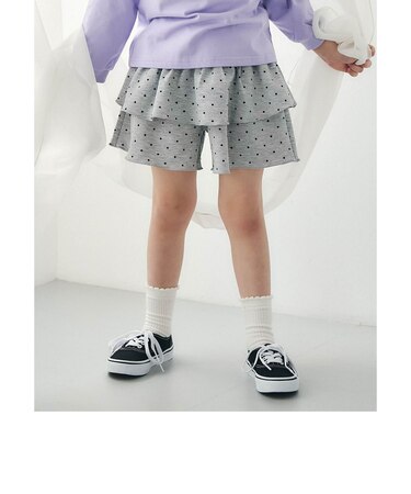 WEB限定 カットソーフリルキュロット