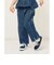 裾スリットワイドパンツ  10分丈