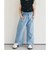 裾スリットワイドパンツ  10分丈