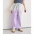 裾スリットワイドパンツ  10分丈