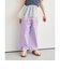 裾スリットワイドパンツ  10分丈