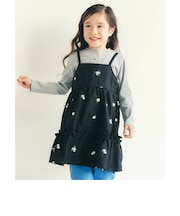 WEB限定 総柄刺繍キャミワンピース